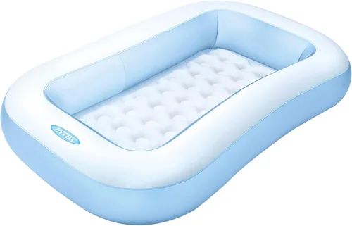 Piscina rectangular para bebés con piso inflable suave