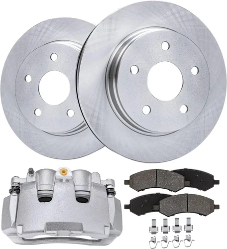 Miniatura 48 de Detroit Axle - Rotores de freno para Nissan NV2500 NV3500 NV1500 NV1500 2012-2021, repuesto de rotores de freno de disco: rotor delantero de 14.17