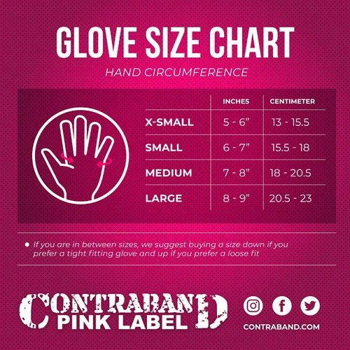 Miniatura 2 de Contraband Pink Label 5237 - Guantes de entrenamiento de diseñador para mujer, estampado de calavera de azúcar y acolchado Grip-Lock™ (rosa, XS)