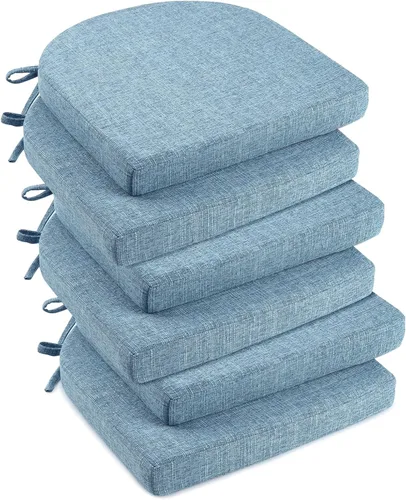 Miniatura 25 de downluxe Cojines para sillas de interior para sillas de comedor, almohadillas de espuma texturizadas suaves y cómodas para sillas de cocina