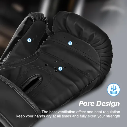 Miniatura 4 de Inmorven Boxing Gloves, Training Sparring, Muay Thai MMA Kickboxing, Men Women, Heavy Punching Bag Focus Mitts Pads Workout, Ventilated Palm - XS