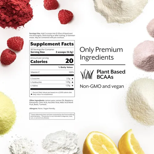 Miniatura 2 de Promix BCAA - Polvo energético posentrenamiento – 0.18 oz de BCAA micronizados, sin azúcar, a base de plantas, vegano, cetogénico, limón