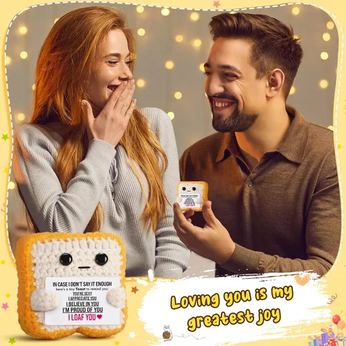 Miniatura 5 de Regalos de aniversario de boda, San Valentín, para mujer y hombre, recuerdo sentimental con mensaje “I Loaf You” (Te quiero), regalos de Navidad