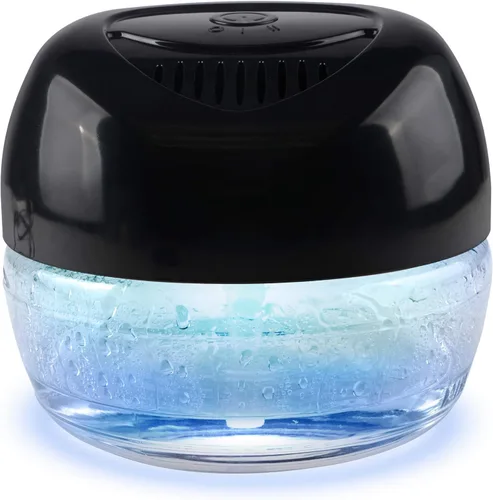 Limpiador de Aire Lavador de Aire, Difusor de Aromas para Aire Fresco para el Hogar, Oficina, Purificador de Aire con Luz Nocturna (Negro)