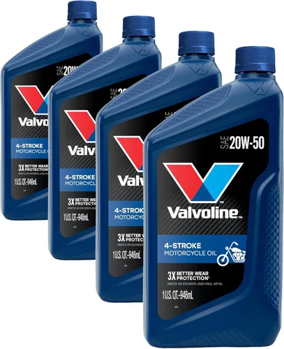 Miniatura 18 de Valvoline Aceite de motor sintético completo de 4 tiempos para motocicleta 10W-40, 1 cuarto de galón