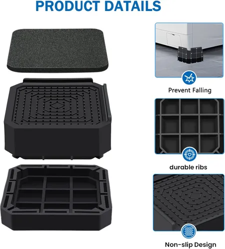 Miniatura 3 de ANNKUT Elevadores de cama y elevadores de muebles, bloques de elevación ajustables resistentes para sofás, escritorios y sillas, elevan 1.5
