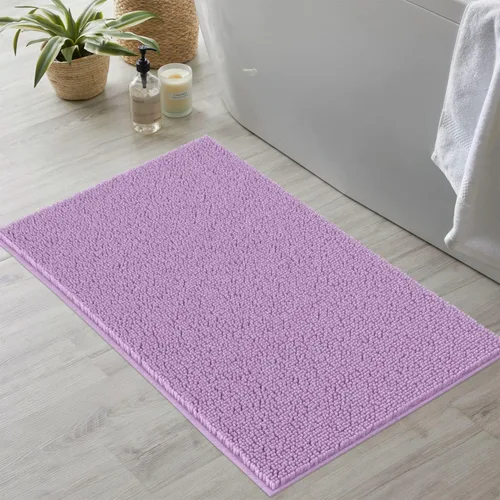 Miniatura 102 de LuxUrux Tapete de microfibra afelpada, de felpilla extrasuave, pelo largo de 1 pulgada, muy absorbente, para baño o ducha, lavar y secar a máquina
