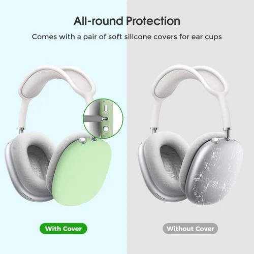 Miniatura 2 de Funda rígida ProCase para AirPods Max, estuche de transporte para auriculares de viaje con cubierta de almohadilla de silicona y bolsillo de malla