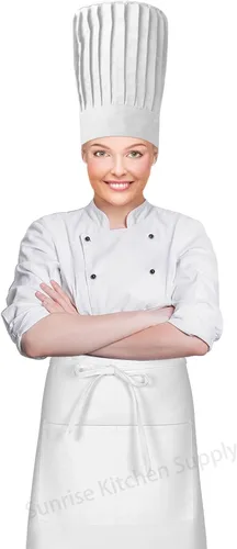 Miniatura 6 de SUNRISE Kitchen Supply White Half Bistro Delantal, 19" L Por 27" W