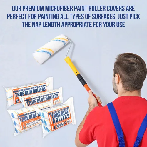 Miniatura 8 de Fundas para rodillos de pintura profesionales True Blue de 18 pulgadas, 18 pulgadas, mejores para todos los tipos de superficies de pintura, paquete
