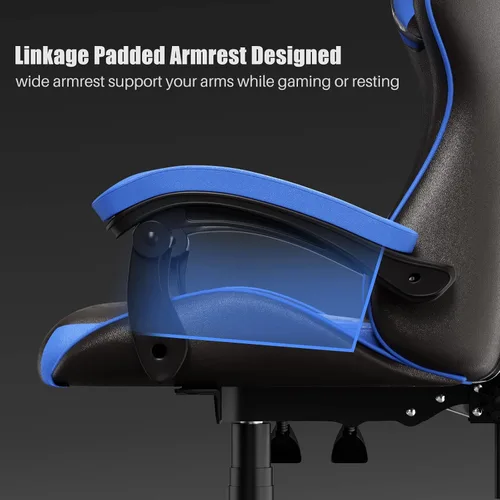 Miniatura 5 de Racingreat Silla de juegos con respaldo alto, silla ergonómica para jugadores de computadora con reposacabezas y soporte lumbar, silla de juego