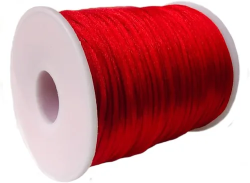 Miniatura 2 de 2.0 mm x 110 yardas de cordón de satén de nailon para abalorios, hilo trenzado para nudos chinos, rattail, macramé, pulseras, collares, fabricación