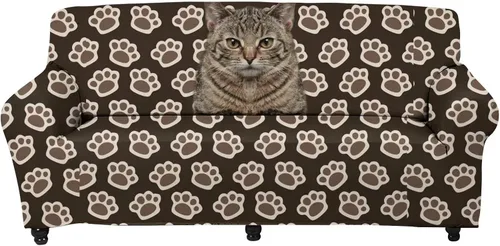 Miniatura 34 de Forchrinse Funda de sofá con estampado navajo africano para sofá de 1 cojín, funda elástica para sofá, protector de muebles para casa rural, hogar