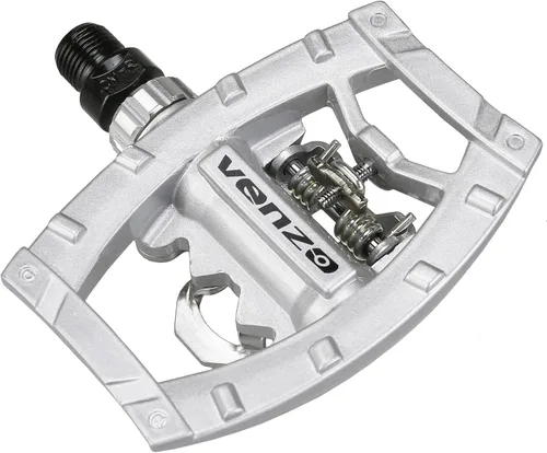 Venzo Plataforma de doble función multiusos compatible con Shimano SPD bicicleta de montaña con pedales sellados sin clipless – plataforma dual