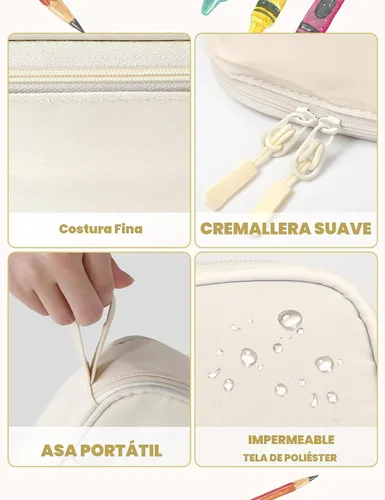 Miniatura 6 de Estuche Lindo para Lápices SUNEE, Funda Estética para Bolígrafos, Bolsa Grande para Lápices de Color con Cremallera, Almacenamiento y Organizador