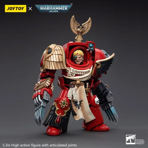 Miniatura 6 de Joytoy 1/18 Figura de acción Warhammer 40k Mecha 5.3 pulgadas de alto modelo de juguete ángeles de sangre terminadores de asalto Sargento Santoro