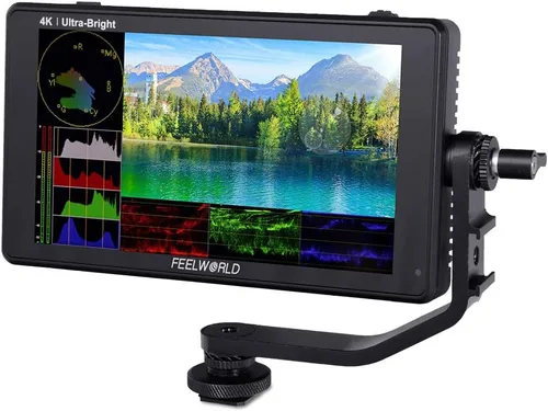 FEELWORLD LUT6S 6 pulgadas SDI 2600nits HDR 3D LUT pantalla táctil DSLR Cámara Monitor de campo con forma de onda VectorScope histograma 3G SDI 4K