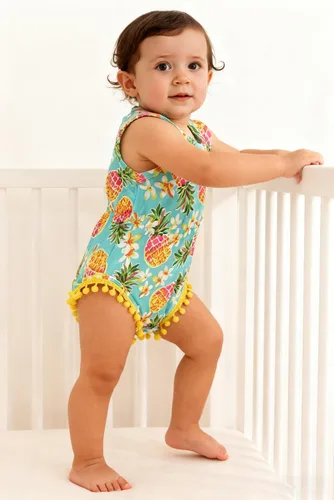 Miniatura 5 de BFUSTYLE Ropa para bebé niña de 0-24 meses Conjunto sin mangas Mameluco Body para bebé con diadema