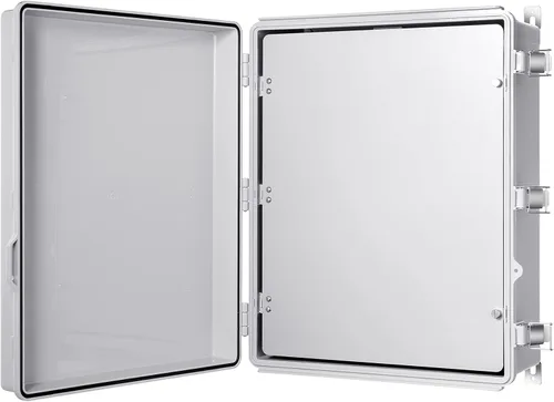 Miniatura 10 de Gratury Caja de conexiones, carcasa de plástico impermeable IP67 para proyectos eléctricos, cubierta gris con bisagras, incluye placa de montaje