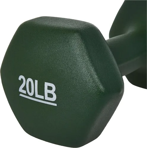Miniatura 5 de Amazon Basics - Mancuerna de entrenamiento de fácil agarre, con revestimiento de neopreno, disponibles en varios juegos y pesos