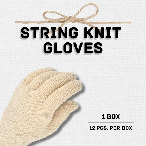 Miniatura 3 de PackagingSuppliesByMail PSBM Cotton String Knit Gloves, Hand Protection Lightweight Work Gloves