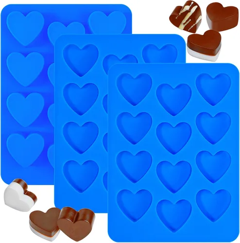 Miniatura 8 de Webake Molde cuadrado para chocolate, paquete de 2 moldes de silicona para chocolate de conversación, molde de chocolate para parejas románticas