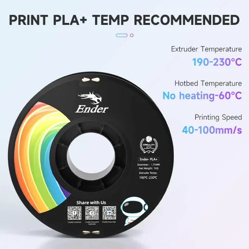Miniatura 5 de Creality Filamento para Impresora 3D, Filamento PLA Plus 1.75mm Beige, PLA Pro Dureza Mejorada Exactitud Dimensional +/- 0.03mm, Carrete de 1KG