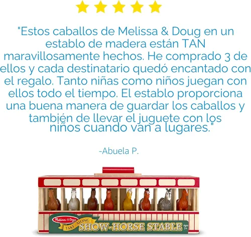 Miniatura 5 de Establo de madera de juguete con 8 caballos, de Melissa & Doug