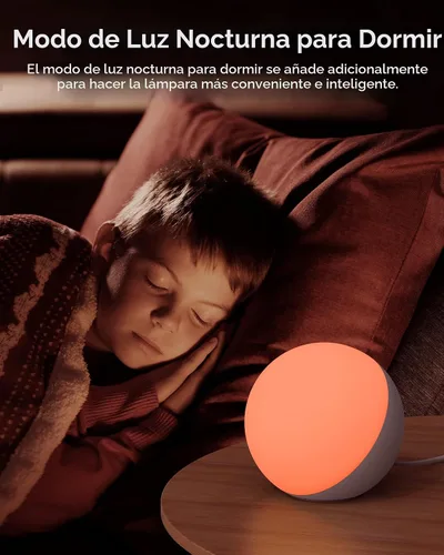 Miniatura 5 de Hifree Lámpara de mesa inteligente, lámpara de escritorio regulable con aplicación/control de voz, lámpara táctil LED RGB que cambia