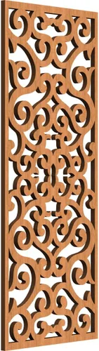 Miniatura 141 de Eveline - Paneles decorativos de pared de madera con calado, 13 3/8 pulgadas de ancho x 34 3/8 pulgadas de alto x 3/8 de alto, roble rojo rojo