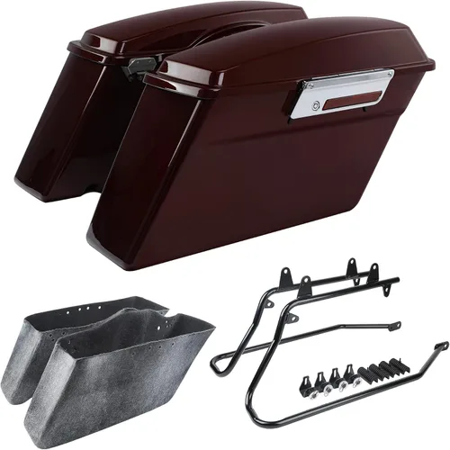 Miniatura 21 de SLMOTO Alforjas rígidas para Harley Electra Road King Glide 1994-2013 peltre Denim