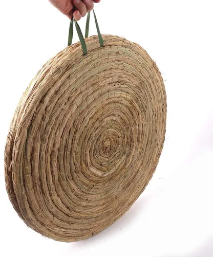Miniatura 8 de Objetivos de tiro al arco Dostyle tradicionales de paja sólida redonda con cara de cuerda de tres capas para práctica de tiro con arco