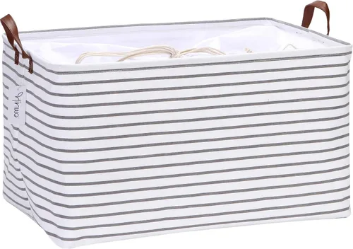 Miniatura 56 de Hinwo 31L Bolsas de almacenamiento grandes, organizadores de armario y almacenamiento, cestas de estante, cestas de almacenamiento plegables
