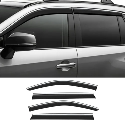 Miniatura 22 de Compatible con Toyota Camry 2018-2024 L LE SE XLE XSE Hybrid Cinta Adhesiva en Policarbonato Protectores de Lluvia Viseras de Ventana Deflector