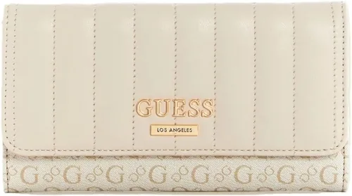 GUESS Factory Savannah - Bolso de mano con logotipo acolchado para mujer, color piedra, Piedra