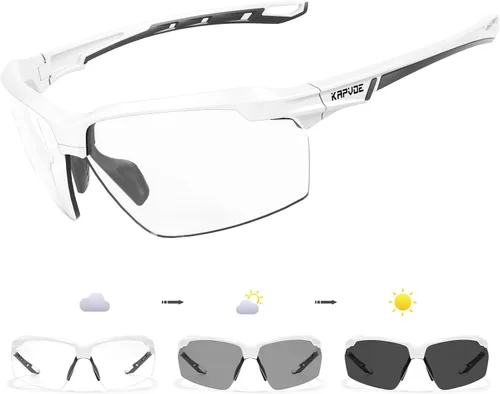 KAPVOE Photochromic Sports Sunglasses for Men Women Cycling Sunglasses UV400 Protection MTB BMX Running Riding Bike K87 05