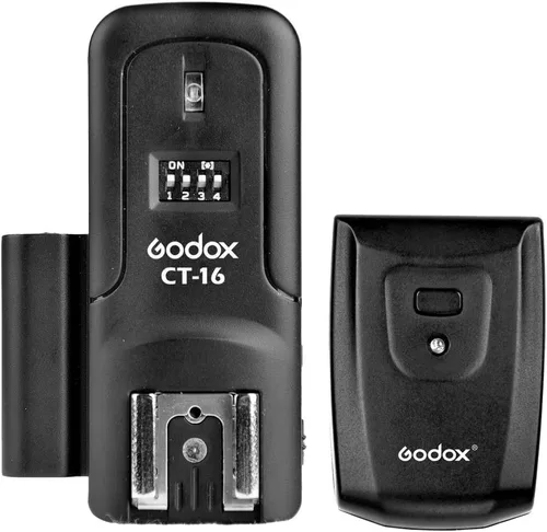 Godox CT-16 - Disparador de flash de radio inalámbrico de 16 canales para Canon Nikon Pentax DSLR Camera Studio Flash (transmisor + receptor)