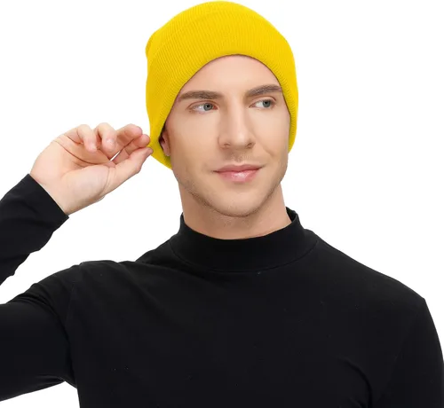 Miniatura 54 de American Trends Gorro para hombre y mujer, gorro de punto suave y lindo con diseño de calavera