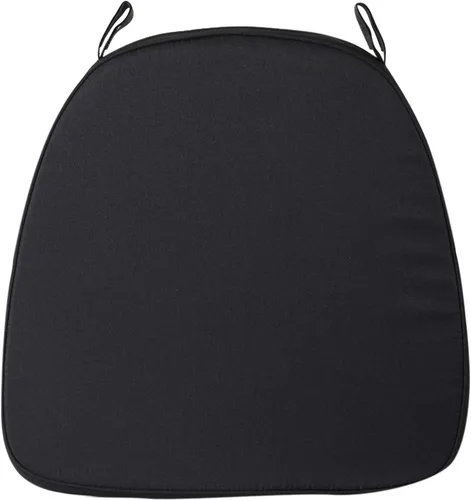 Miniatura 6 de Efavormart Cojín de 2" de espesor para silla Chiavari en negro, cojín de asiento de espuma con efecto memoria con lazos y funda extraíble