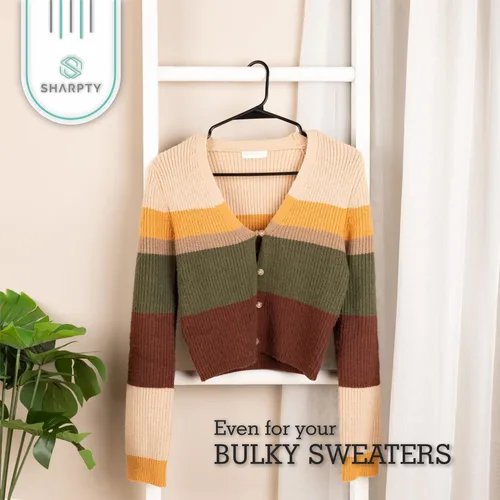 Miniatura 6 de Sharpty Perchas de Plástico Perchas para Ropa para Ropa, Armario, Abrigos y Camisas - Con Muescas, Duraderas, Gruesas, Resistentes y que Ahorran