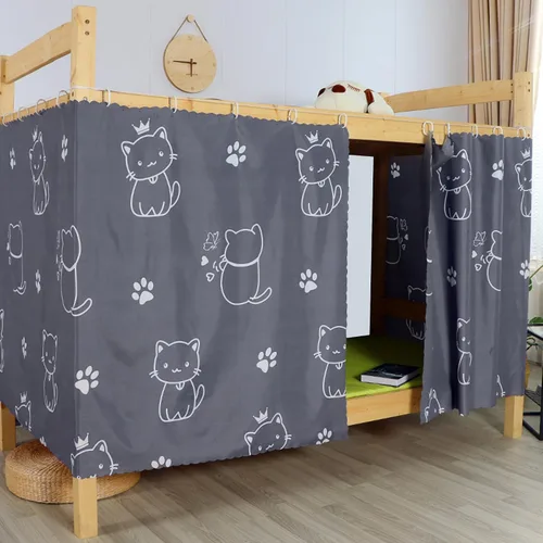 Miniatura 4 de Linda cortina de litera inferior para dormitorio de estudiantes, tela opaca mosquiteras, ropa de cama, tienda de campaña, toldo para cama