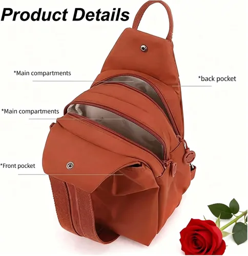 Miniatura 4 de Mochila convertible para mujer, impermeable, Oxford, 3 en 1, antirrobo, bolsa cruzada de viaje para viajes, Negro