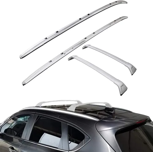 Miniatura 10 de Barras transversales de techo para Mazda CX-5 CX5 2017-2025 con rieles laterales, barra transversal de aluminio para portaequipajes para techo