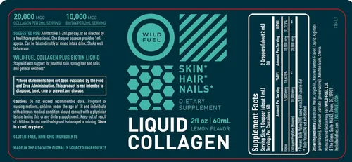 Miniatura 8 de Péptidos de colágeno líquido con gotas de biotina, 30,000 mcg de biotina y colágeno líquido para mujeres y hombres, piel juvenil, crecimiento