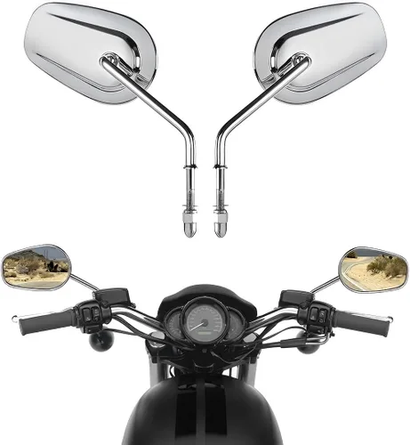 Espejos retrovisores en forma de lágrima de 0.315 in para Harley Road King, Road Glide, Street Glide, Electra Glide, Tri Freewheeler Street XG500