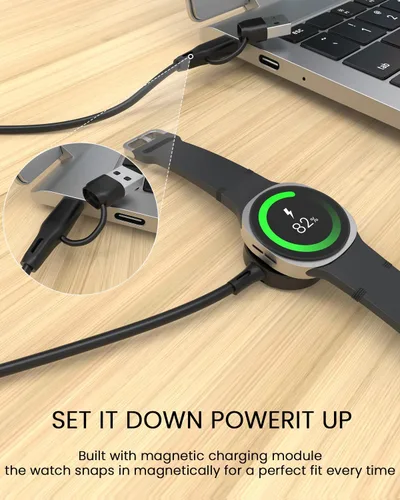 Miniatura 5 de Cargador 2 en 1 para Samsung Galaxy Watch 8/8 Classic/7/Ultra 3.3 pies USB C/A Cable de carga de repuesto para Galaxy Watch FE/6/6 Classic/5
