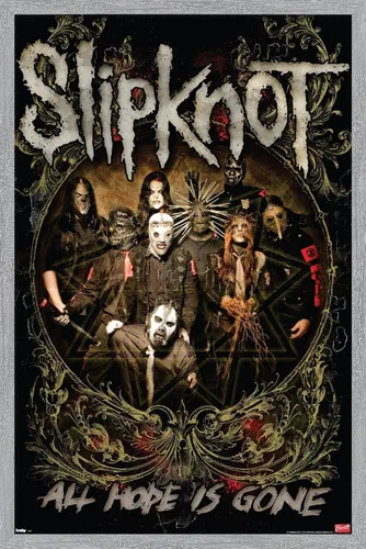 Miniatura 18 de Trends International Slipknot - Póster de pared de Hope Is Gone, 14.725 x 22.375 pulgadas, versión enmarcada de madera de granero