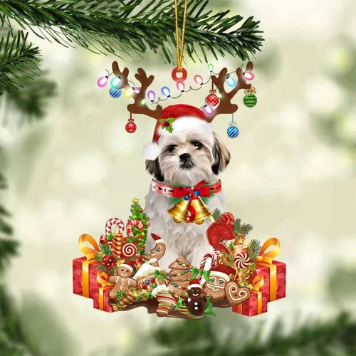 Miniatura 53 de Nazenti Adorno de Navidad personalizado de reno de Alaskan Malamute – Adorno de perro personalizado para amantes de las mascotas, acrílico plano