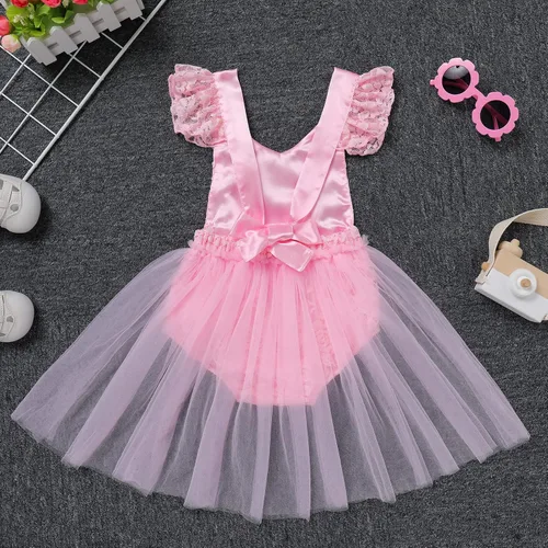 Miniatura 15 de Traje de bebé niña primer cumpleaños traje de encaje tul mameluco princesa tutú vestido de un año cumpleaños pastel Smash fotografía ropa