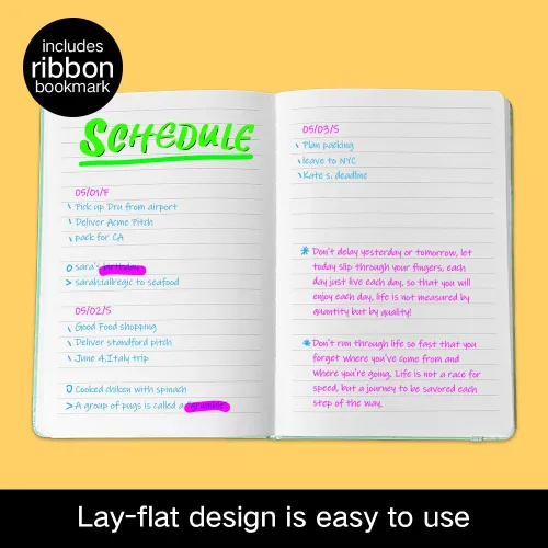 Miniatura 3 de Diarios rayados para escribir, paquete de 3, cuadernos de tapa dura de piel sintética, tamaño A5, papel de rayas anchas, diario de viñetas, cuaderno